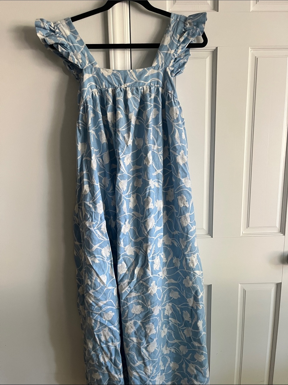 a new day Blue and White Floral Maxi Dress
